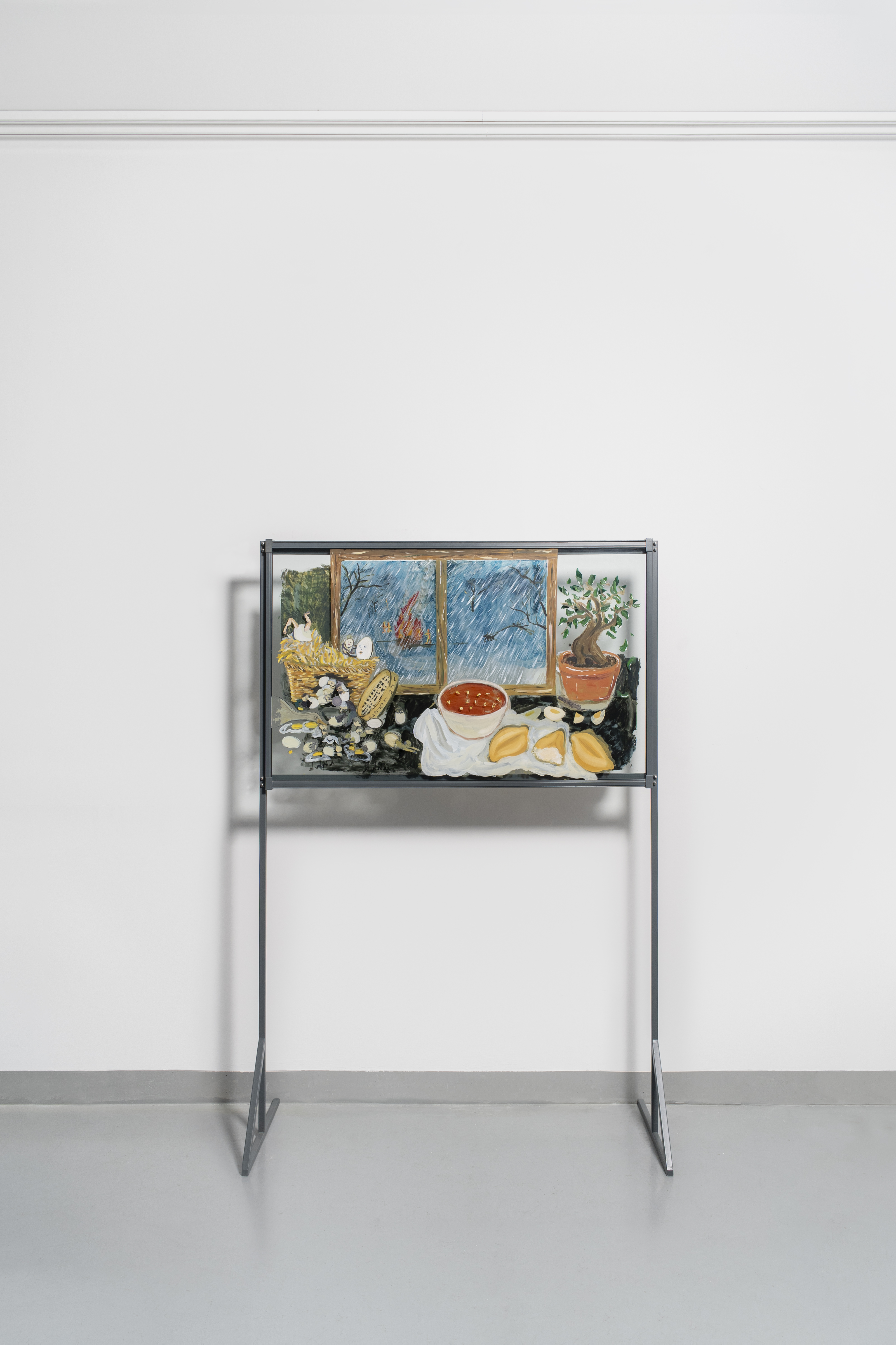 Winter, 2025, oil on glass, steel structure, 189x124x52cm 📸 ©ArtWorks