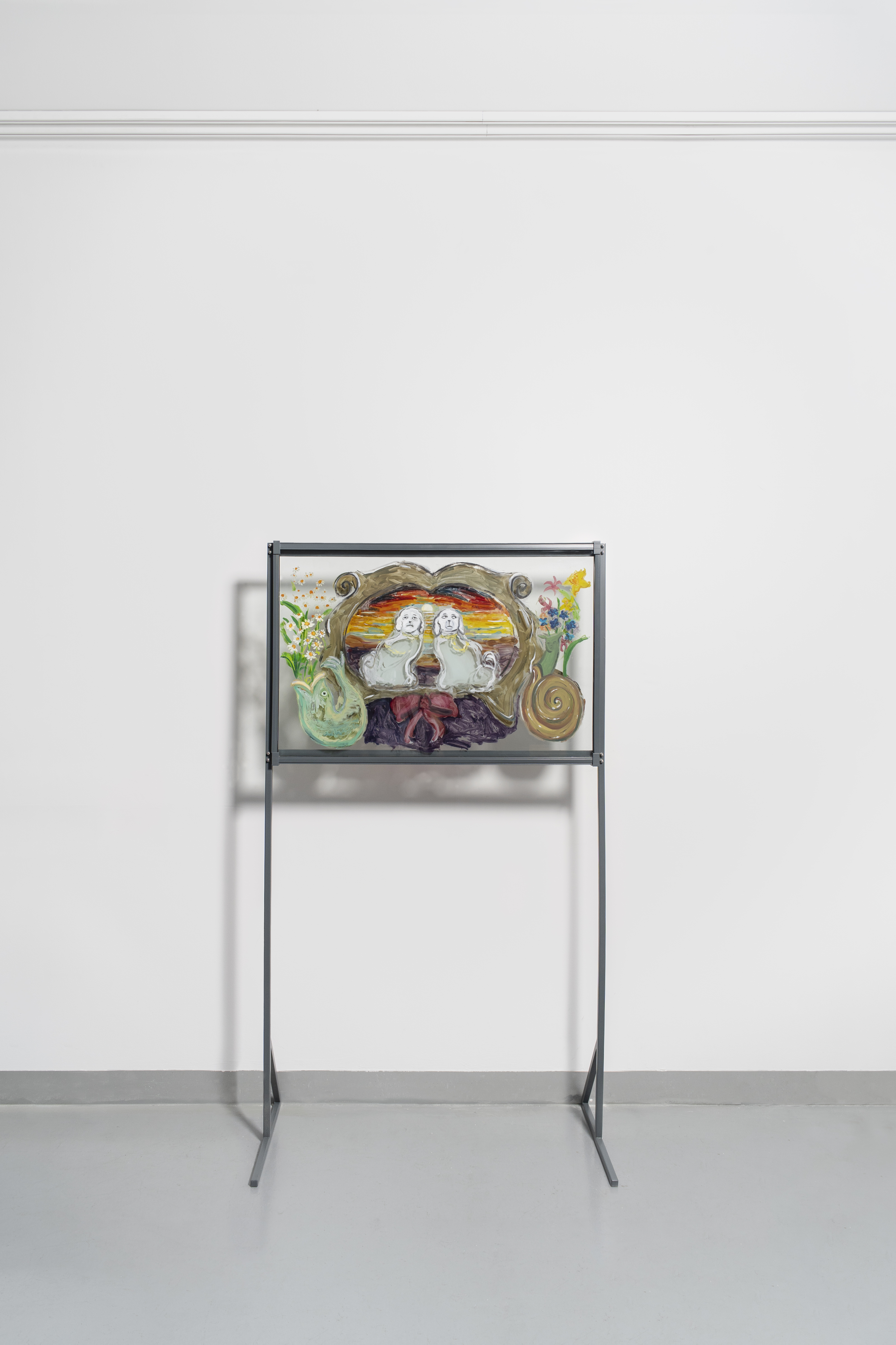 Summer, 2025, oil on glass, steel structure, 183x105x51cm 📸 ©ArtWorks