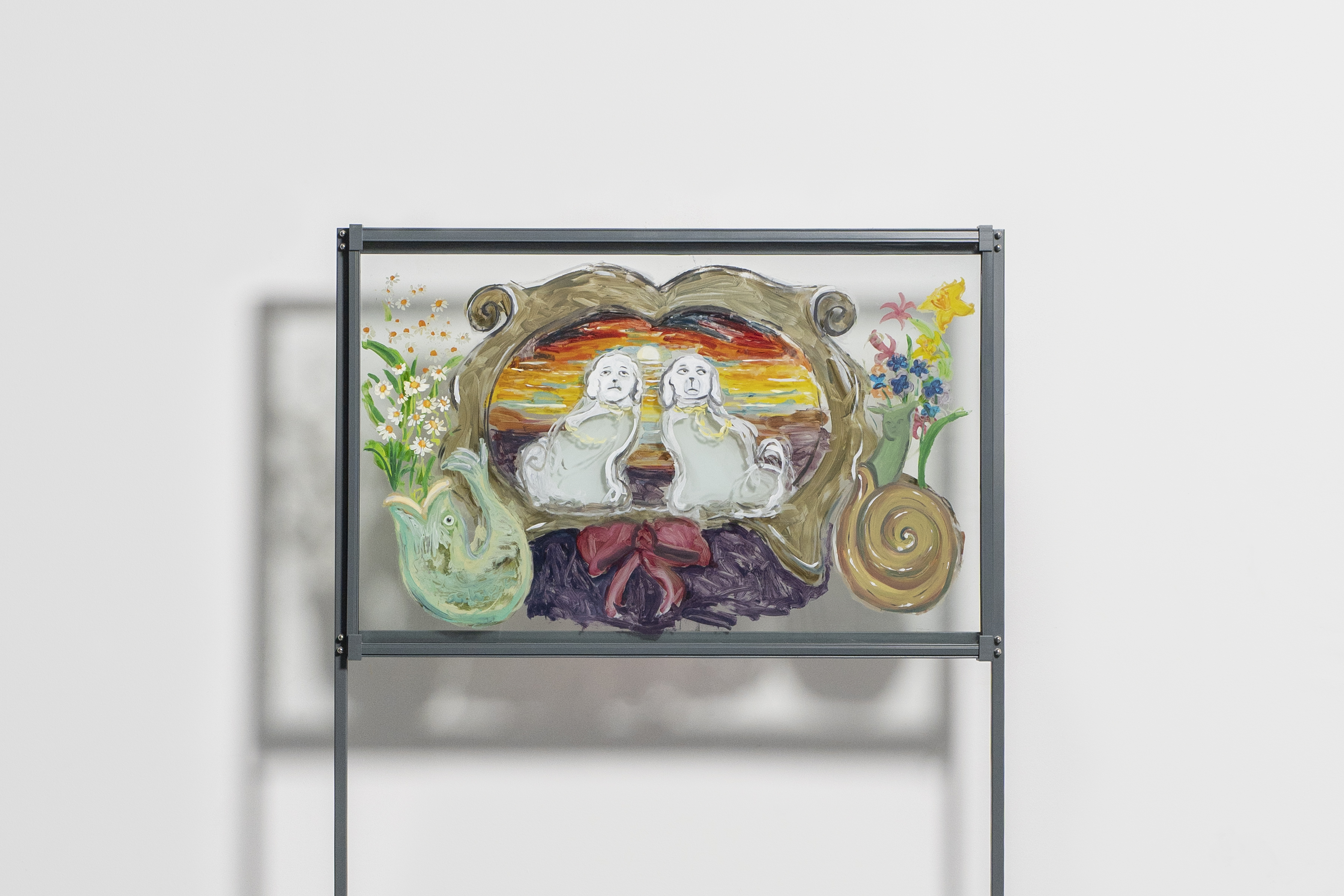 Summer, 2025, oil on glass, steel structure, 183x105x51cm 📸 ©ArtWorks
