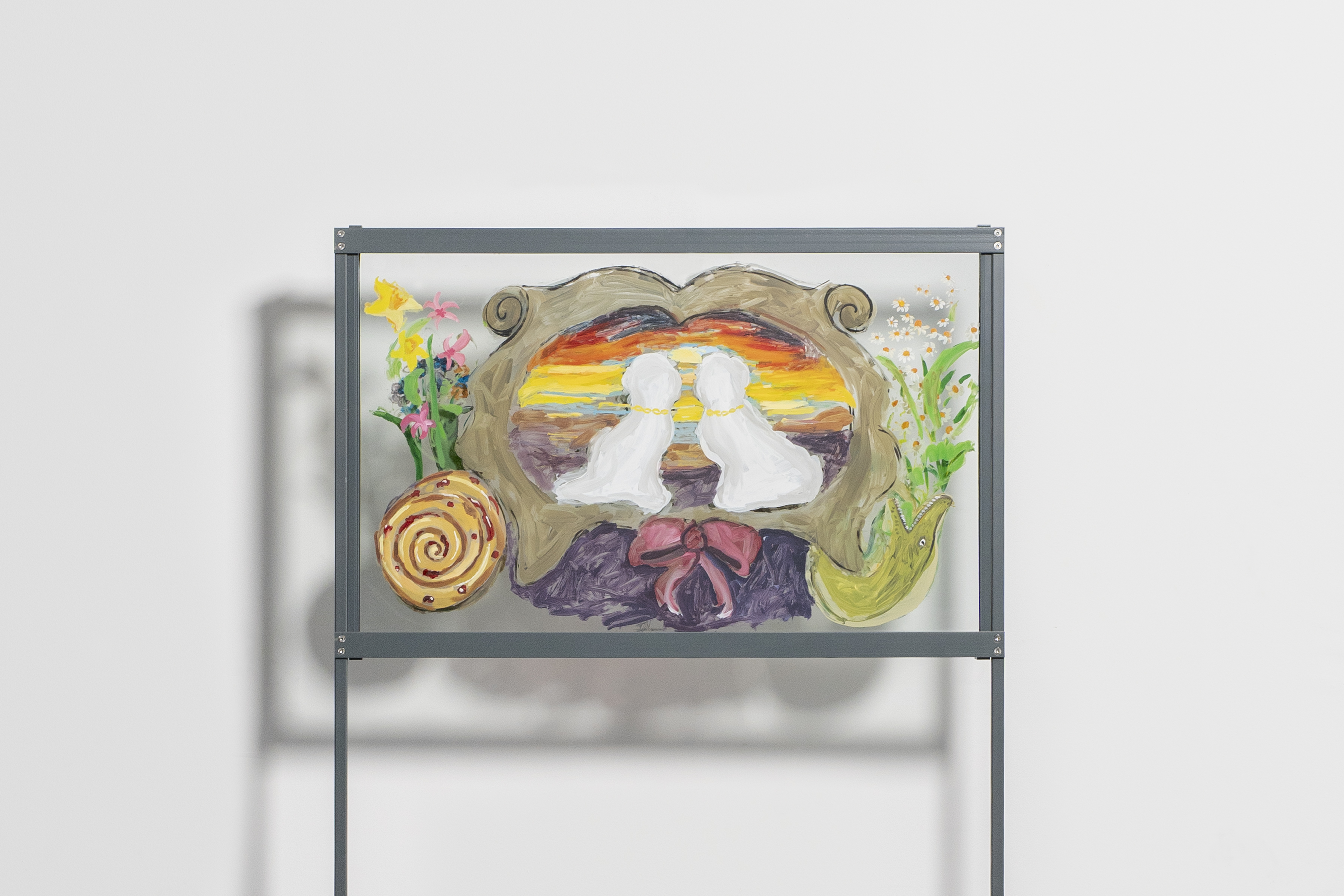 Summer, 2025, oil on glass, steel structure,183x105x51cm 📸 ©ArtWorks
