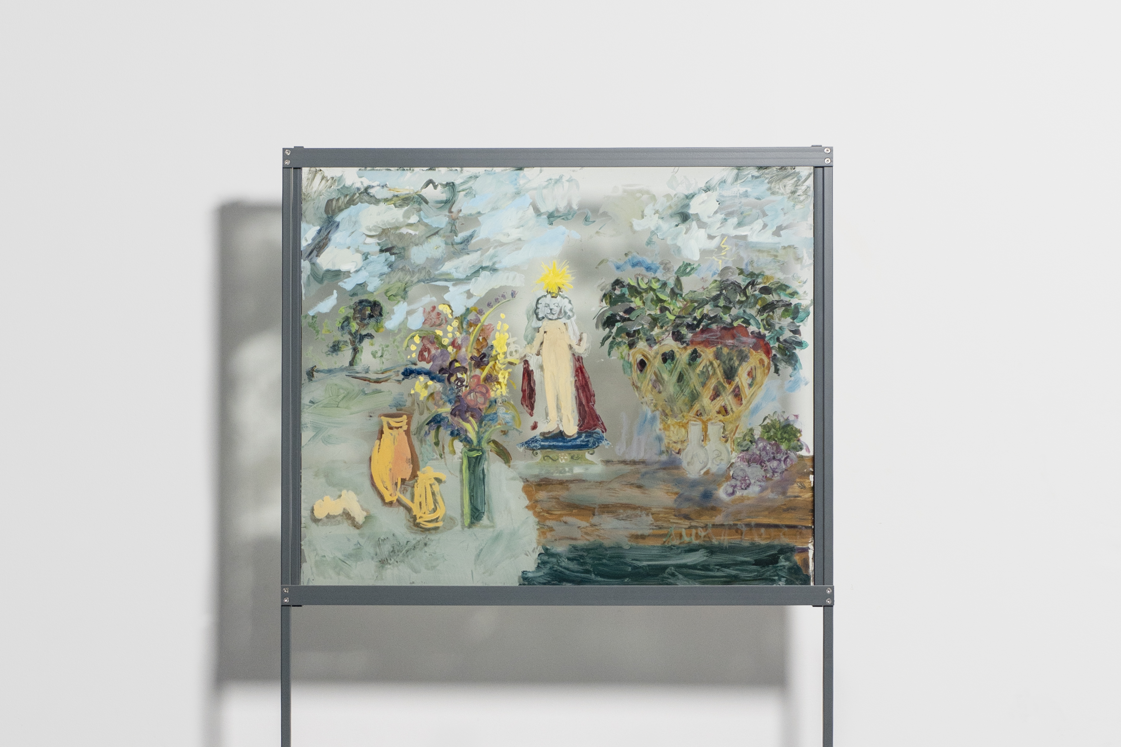 Autumn, 2025, oil on glass, steel structure, 197x111x51cm 📸 ©ArtWorks