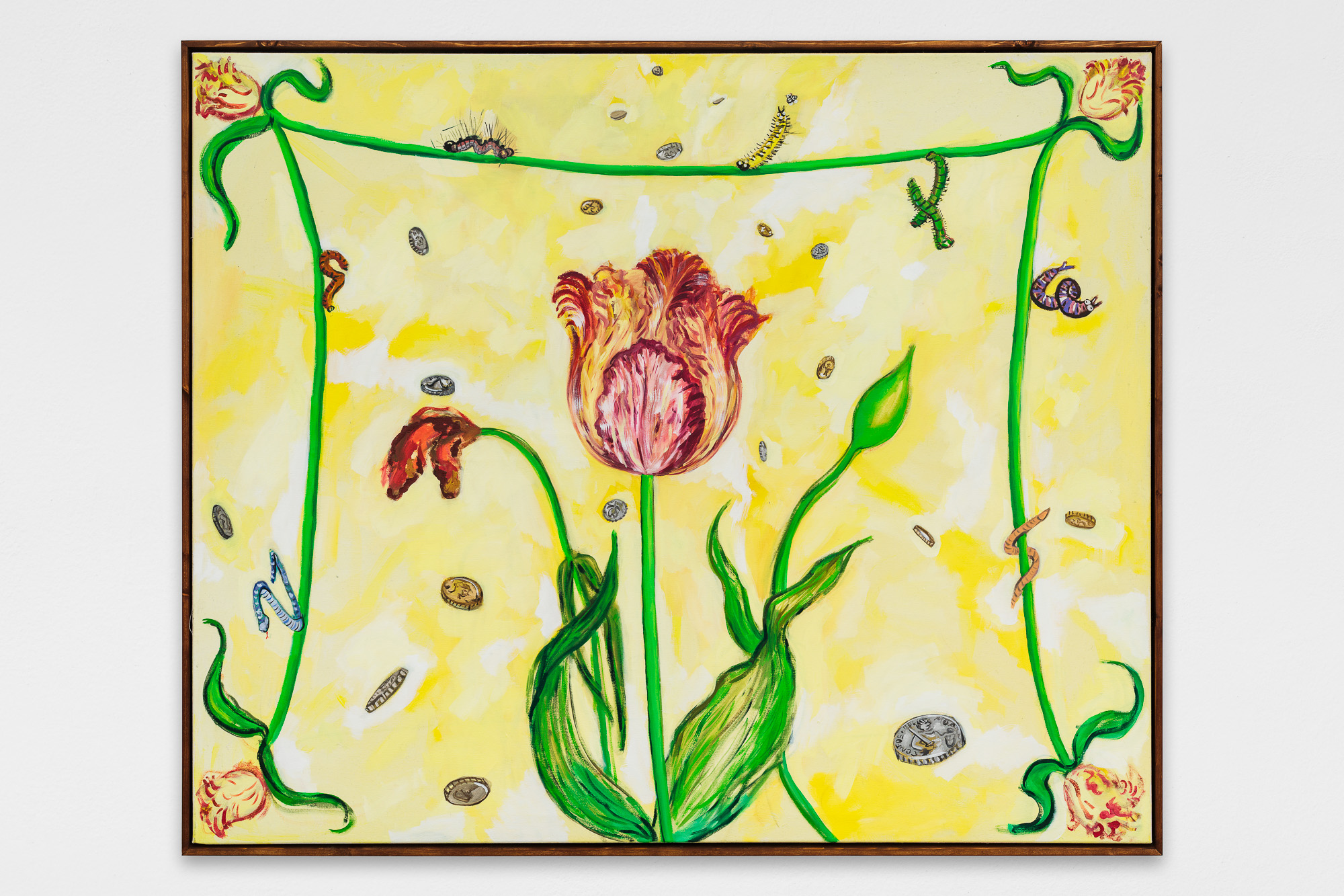 Tulipmania (Vanitas), oil and acrylic on canvas, artist’s frame, 115x140cm, 2024 📸 Manuel Carreon Lopez