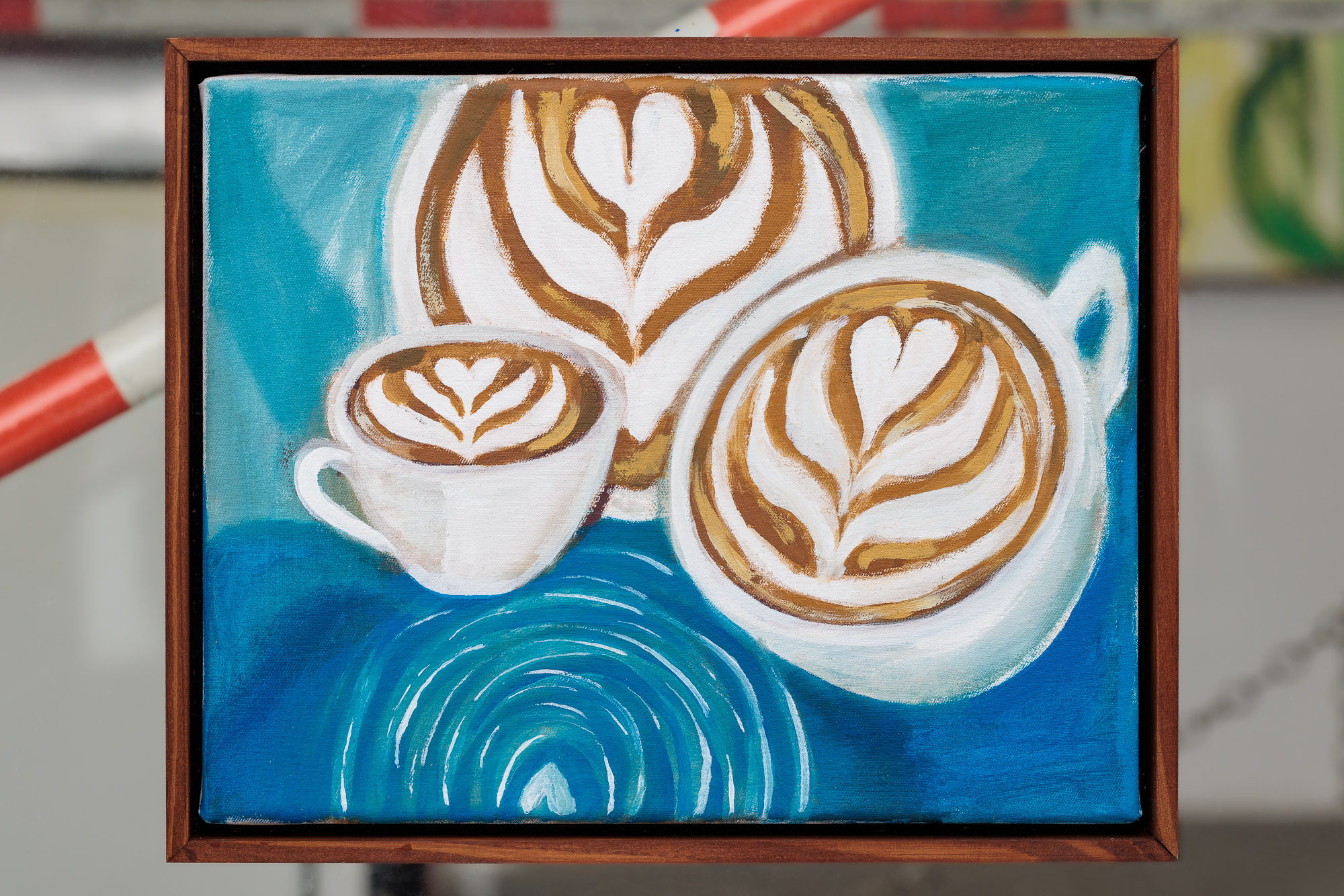 Tulipmania (from the Dutch fields to the coffee cup), oil on canvas, artist’s frame, 24x30cm, 2024 📸 Manuel Carreon Lopez